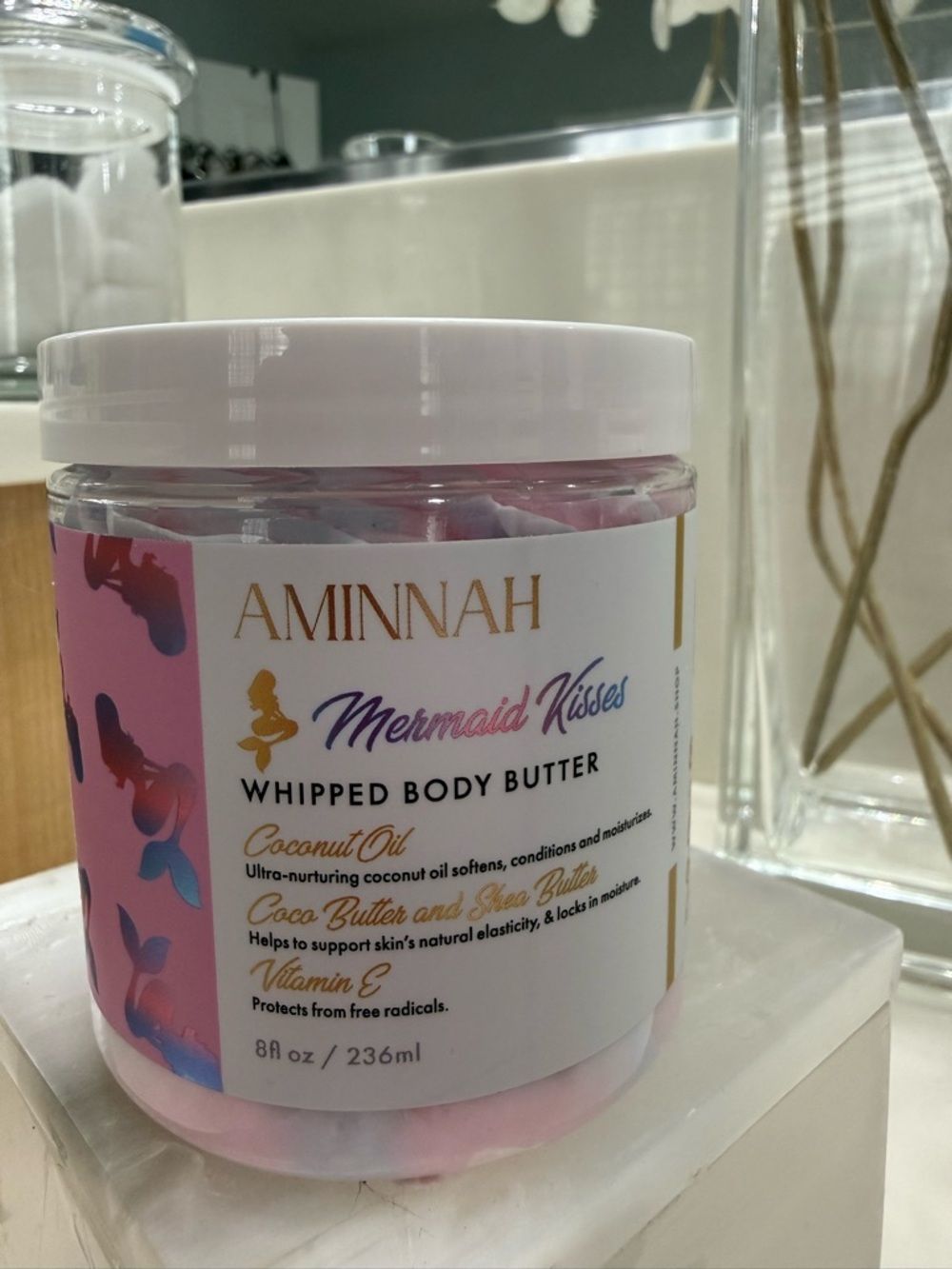 AMINNAH Mermaid Kisses Whipped Body Butter — Pink